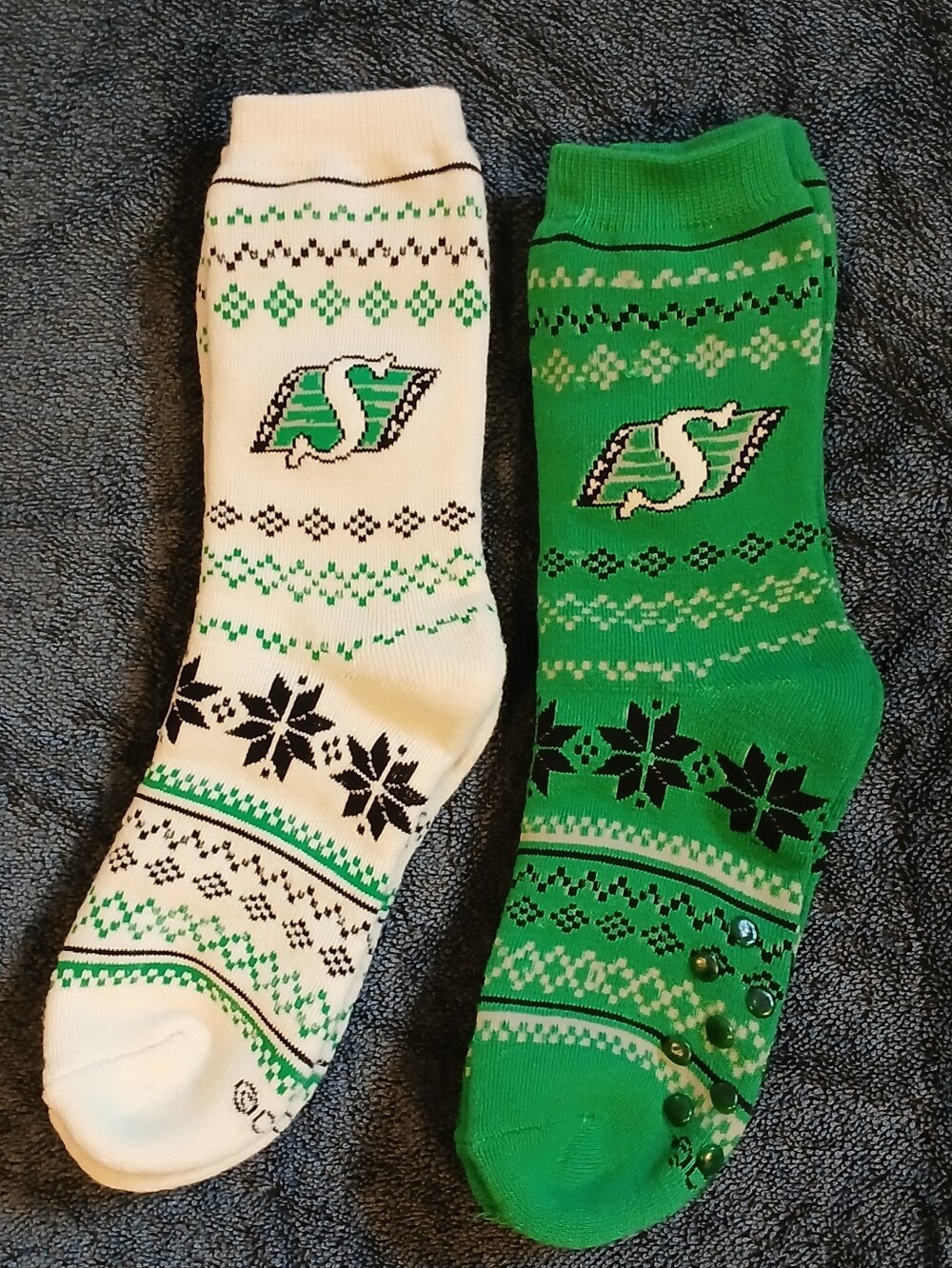 NWOT 2 Pair Saskatchewan Roughriders Socks